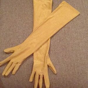 Elbow length evening gloves